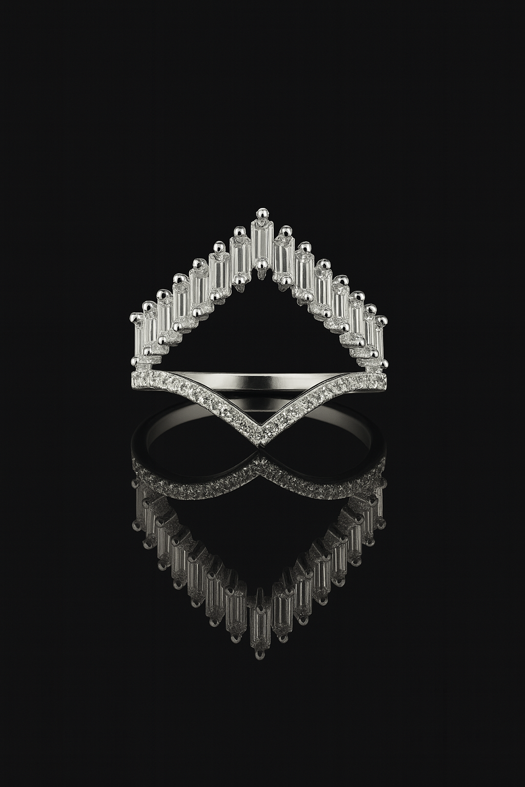 Luxe V-Shape Diamond Accent Ring