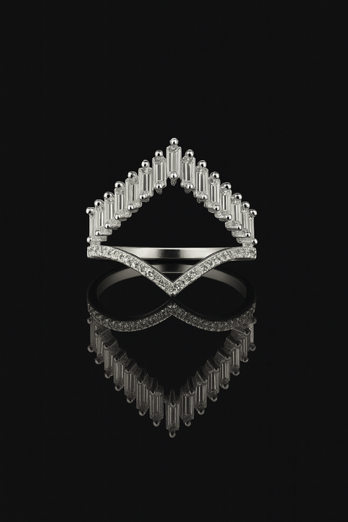 Luxe V-Shape Diamond Accent Ring