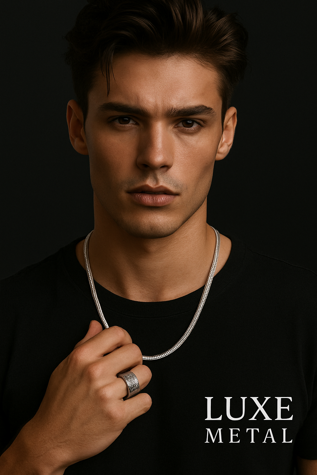 Sleek Silver Snake Chain Necklace