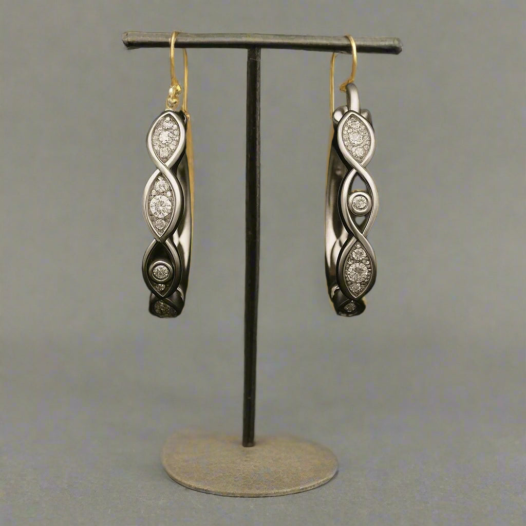 Infinity Diamond Hoop Earrings