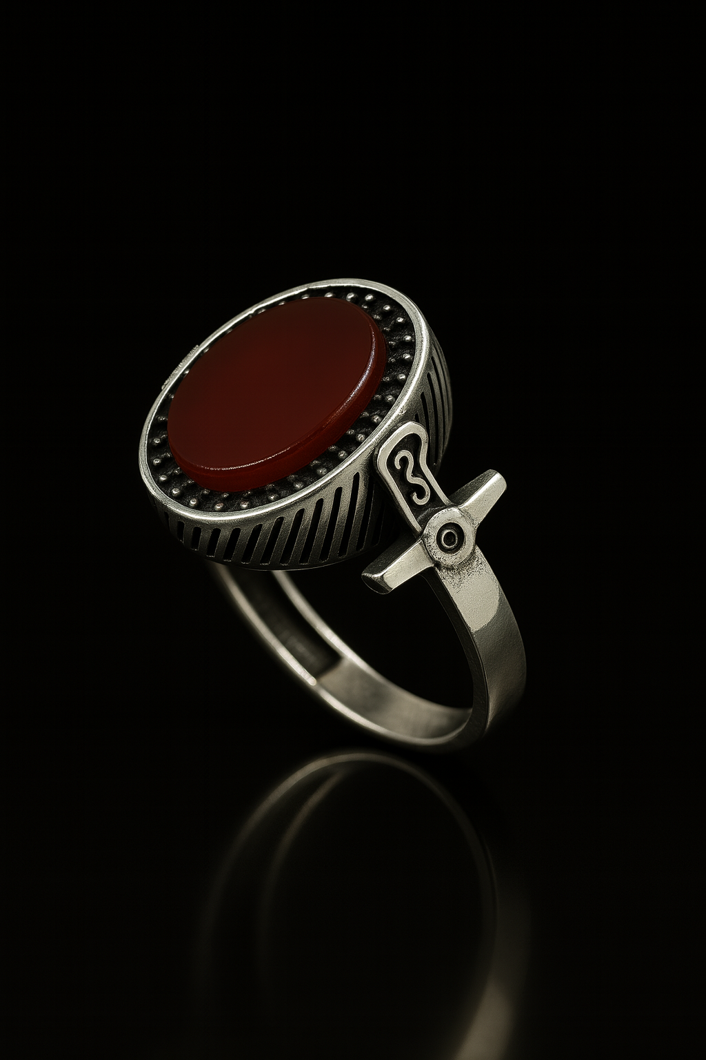 Sword of Valor Ring – Red Carnelian Edition