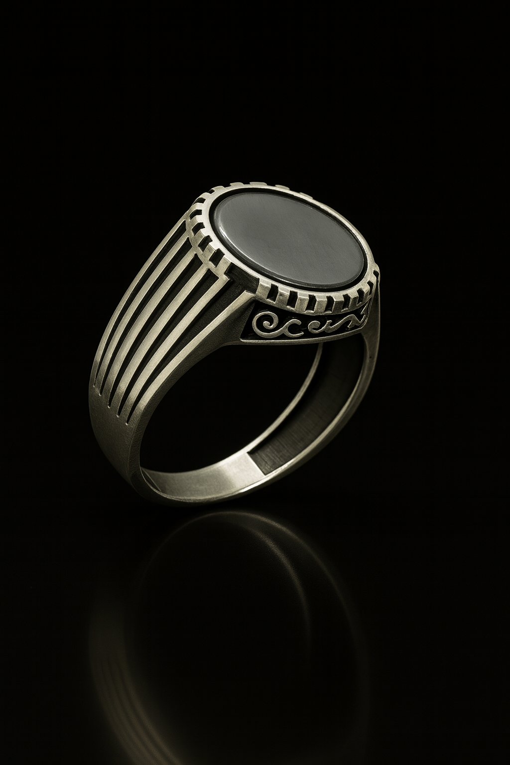Obsidian Emperor Ring – Luxe Metal Heritage Series