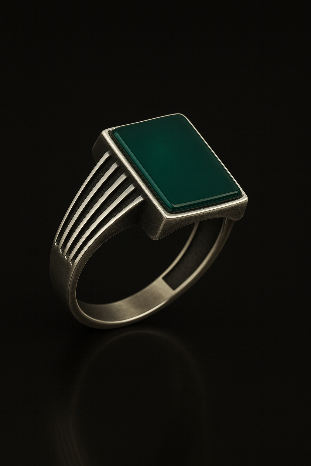 Emerald Edge Signet Ring