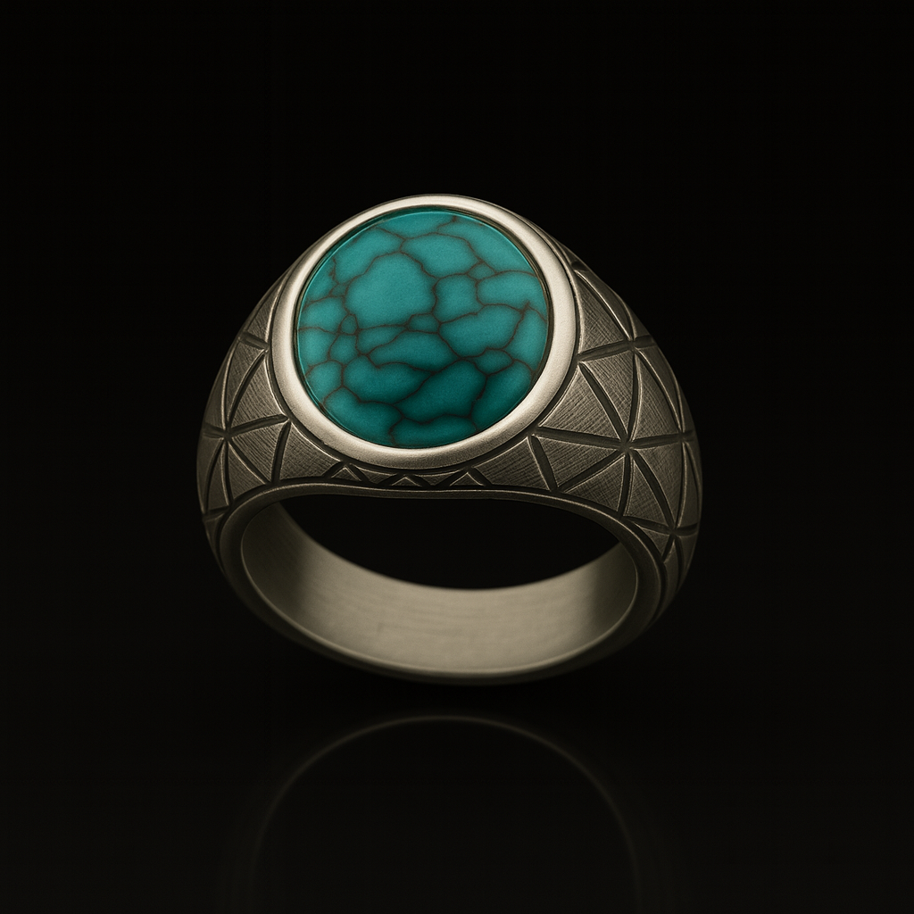 Turquoise Pharaoh Ring – Luxe Metal Tribal Collection