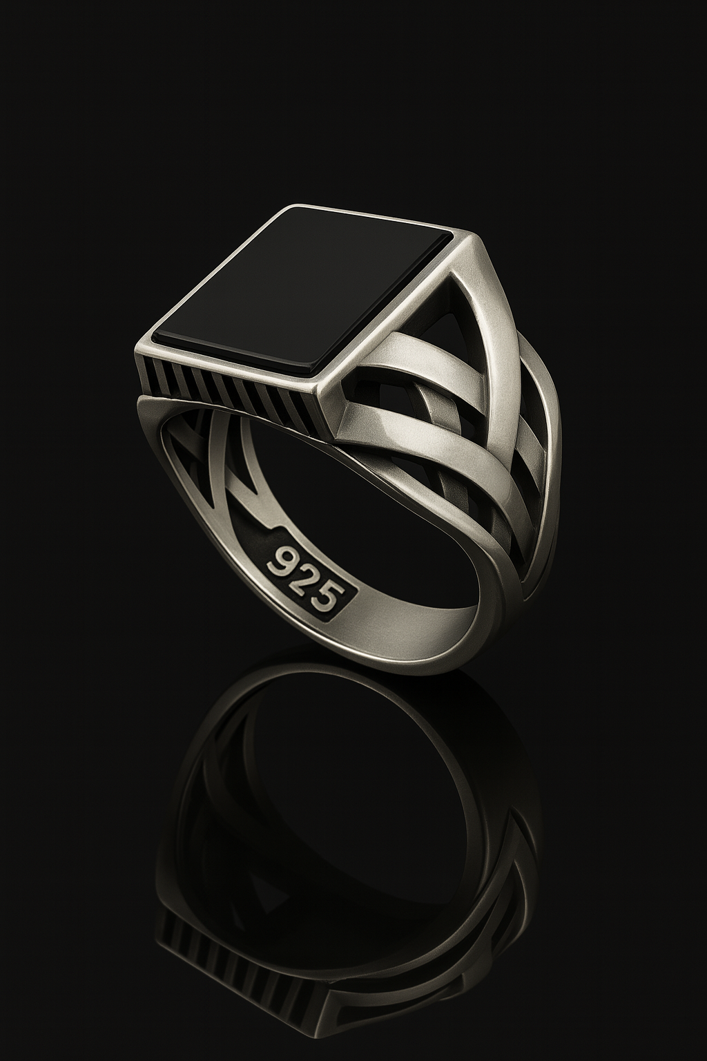 Obsidian Maze Ring
