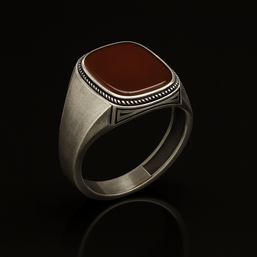 Crimson Valor Ring – Luxe Metal Signature Series