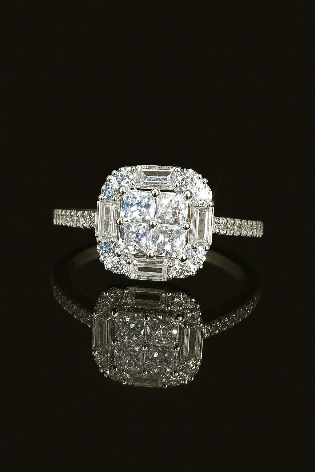 Luxe Metal Radiance Diamond Ring