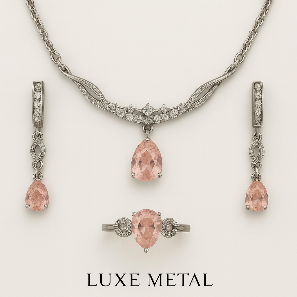 Blush Royale Set – Luxe Peach Morganite Edition