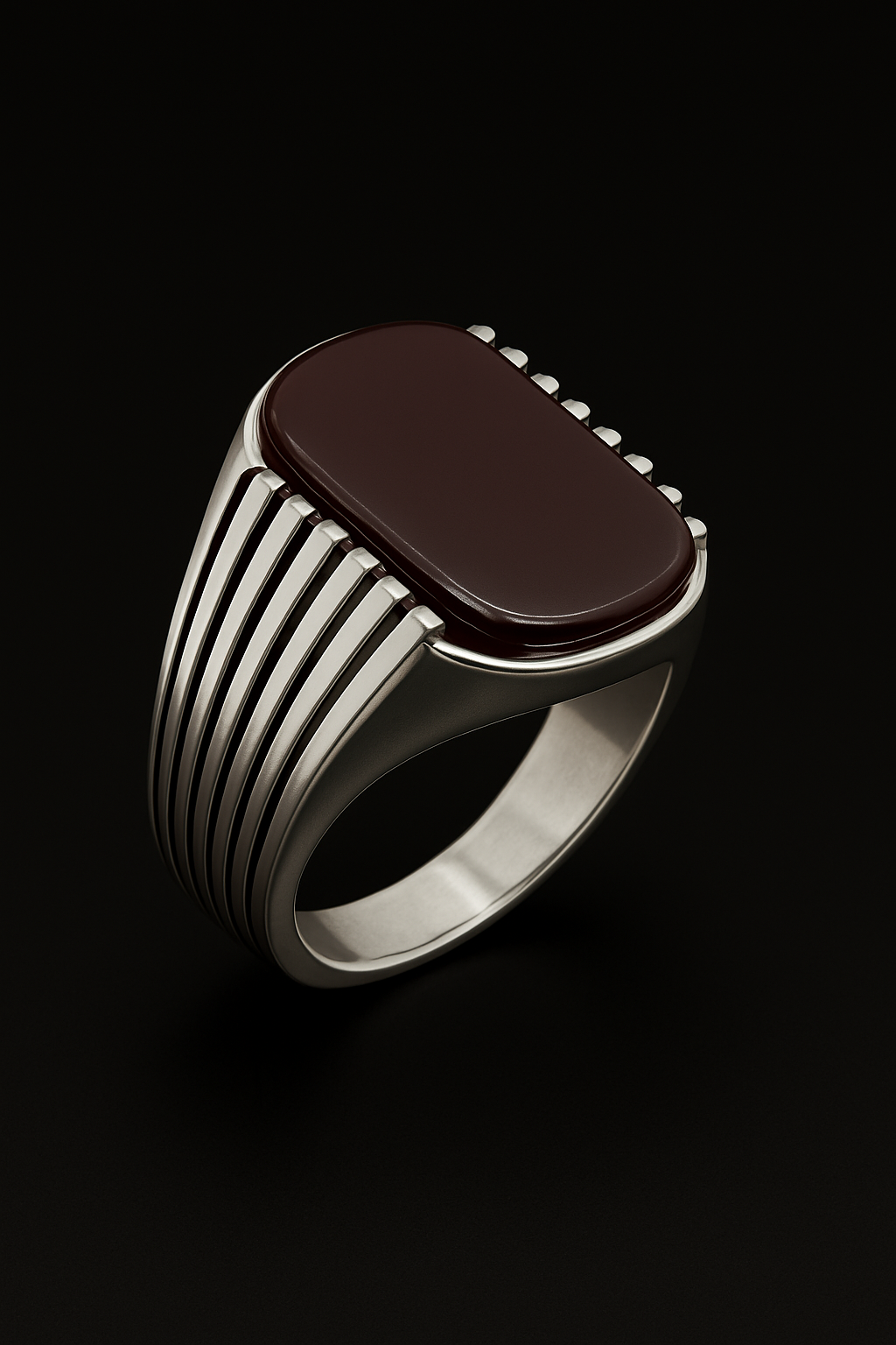 Imperial Silver Shield Ring