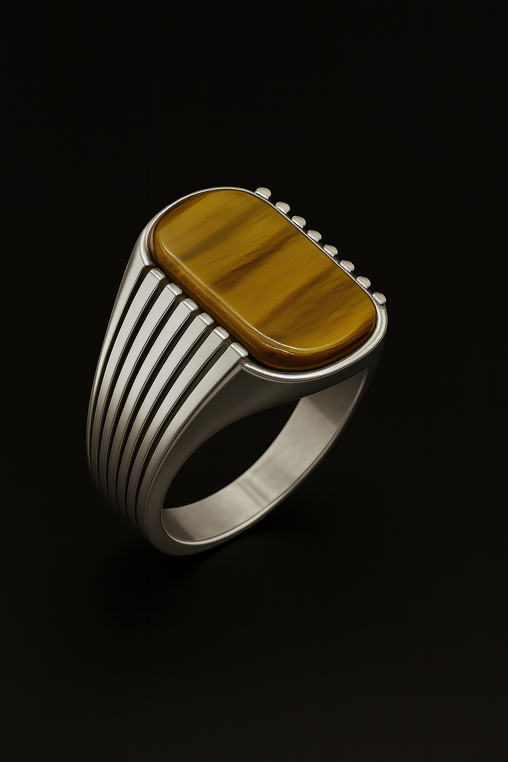Imperial Silver Shield Ring
