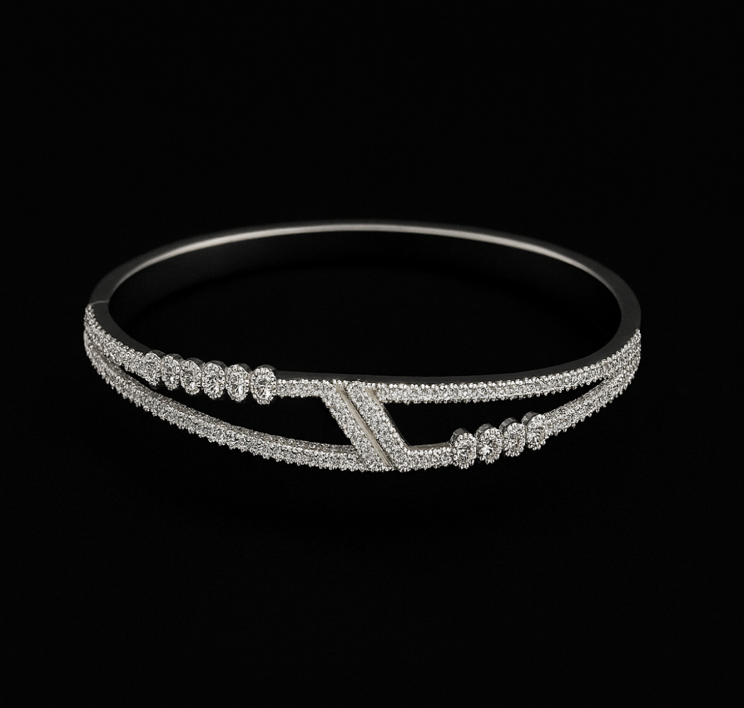 Luxe Crossover Diamond Bangle