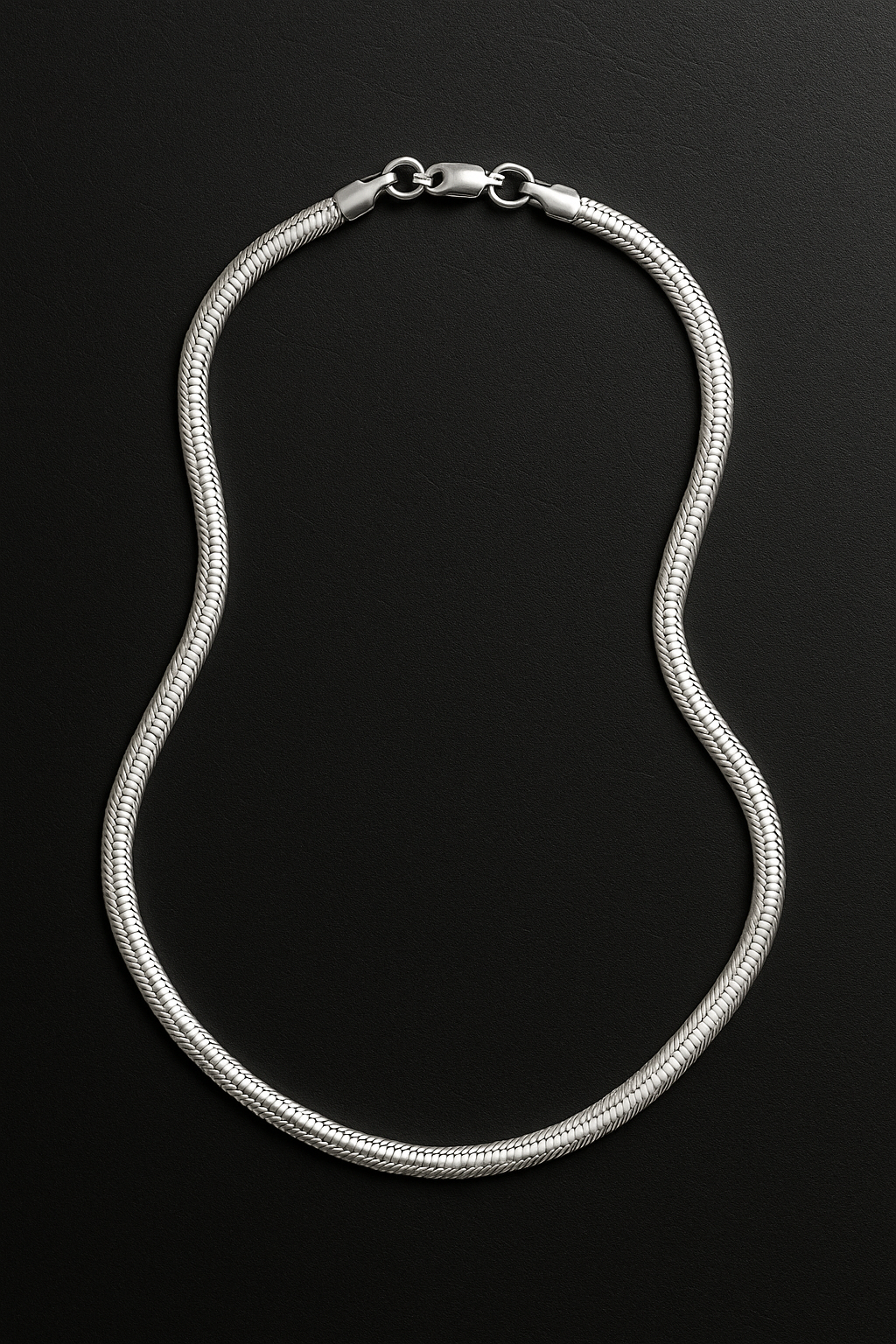 Sleek Silver Snake Chain Necklace