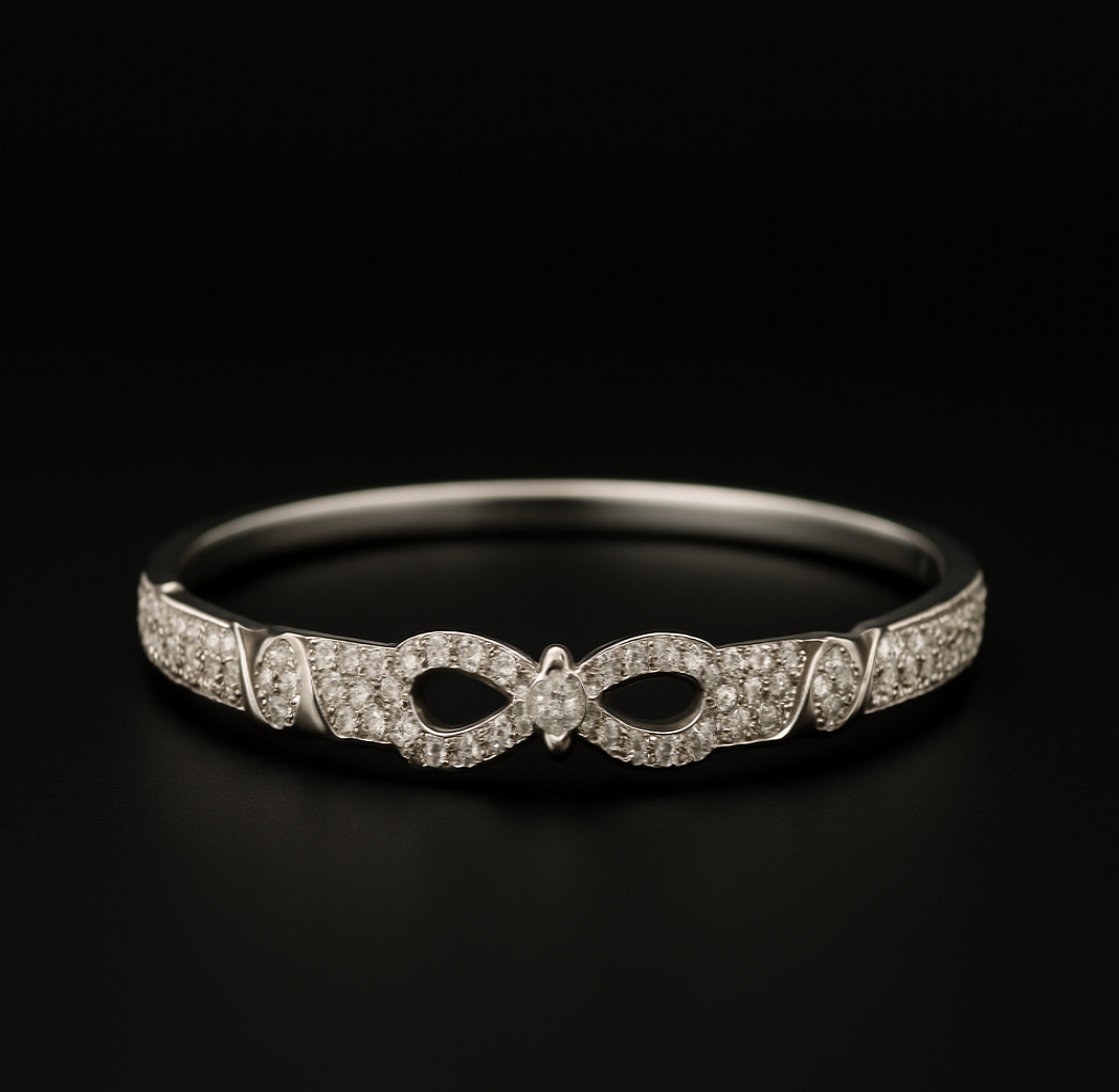 Elegant Infinity Diamond Bangle