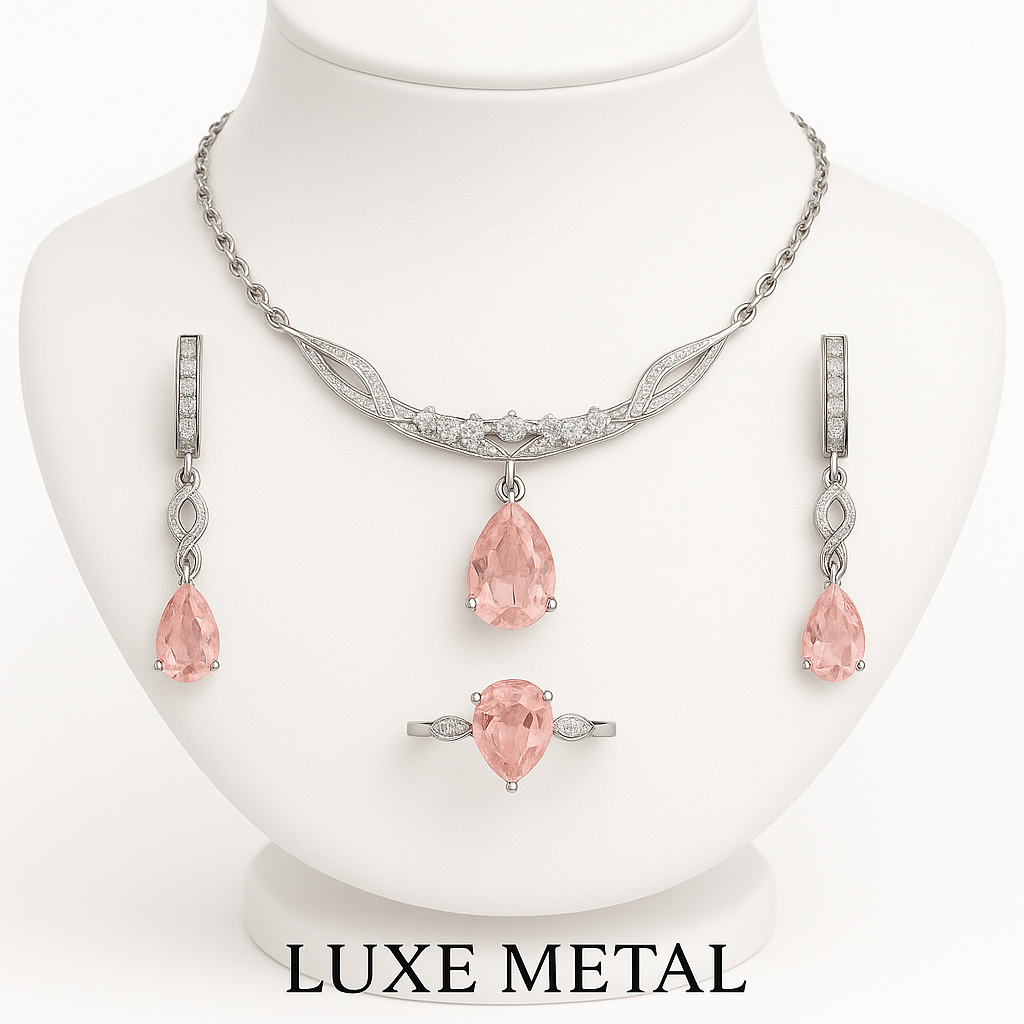 Blush Royale Set – Luxe Peach Morganite Edition