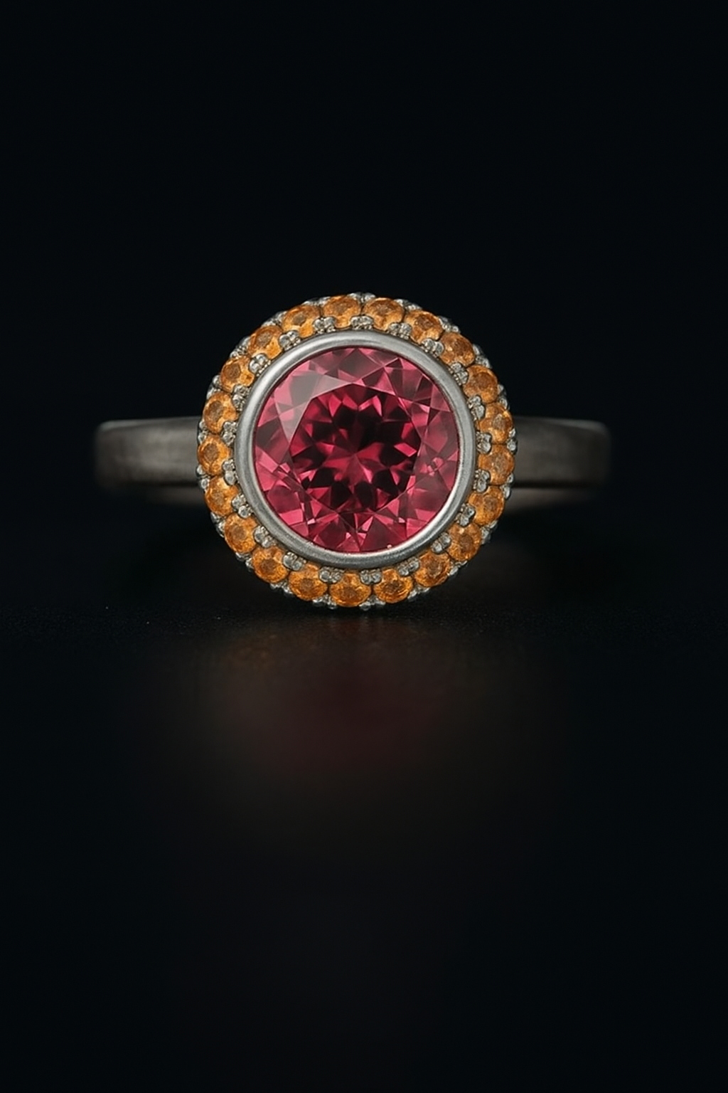 Elegant Halo with Pink Tourmaline