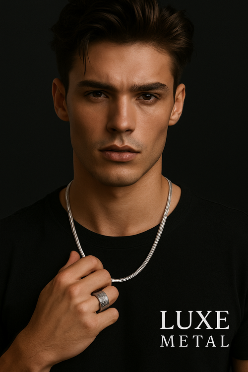 Sleek Silver Snake Chain Necklace