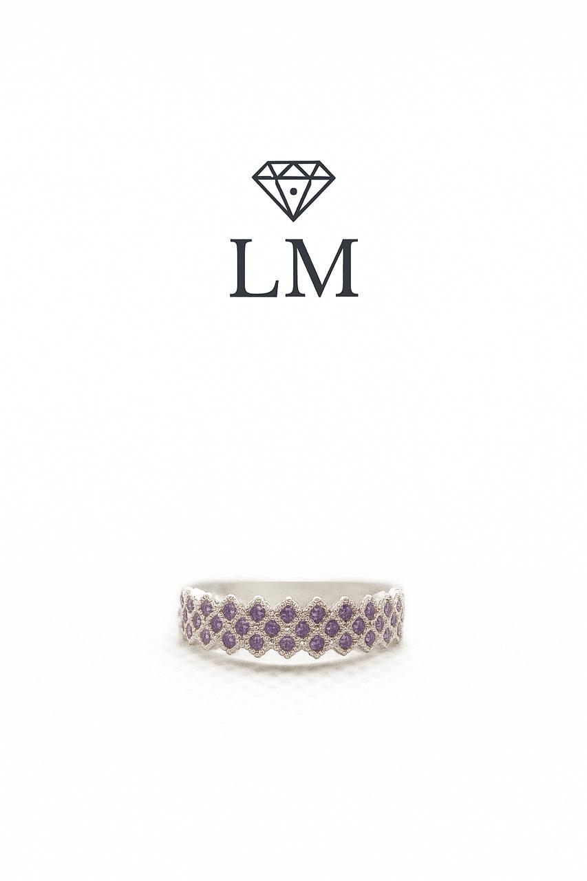 Violet Crest – Silver Eternity Band