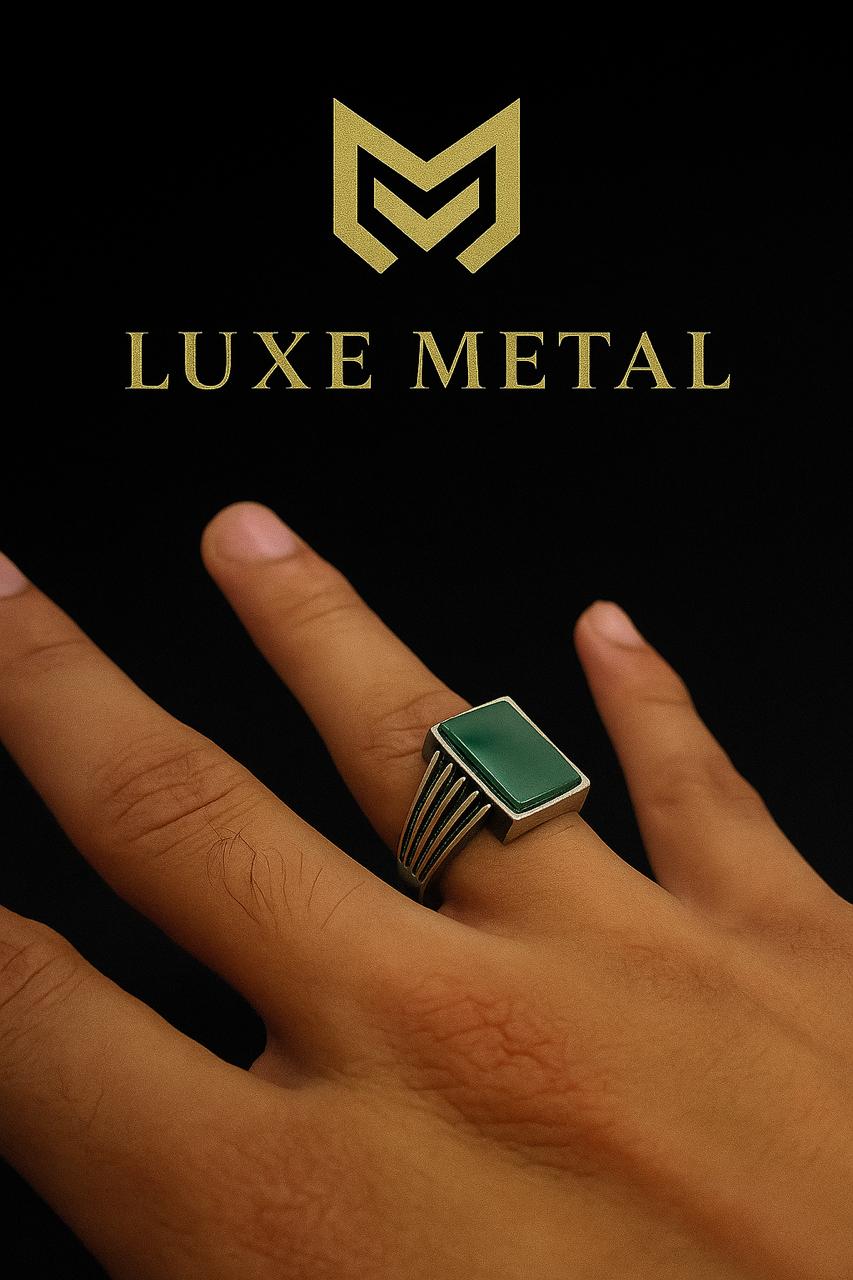 Emerald Edge Signet Ring