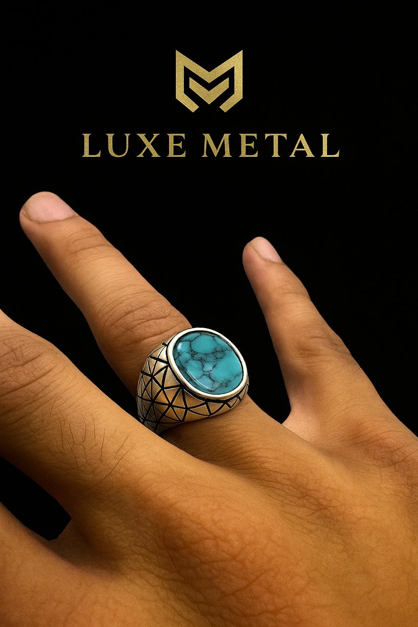 Turquoise Pharaoh Ring – Luxe Metal Tribal Collection
